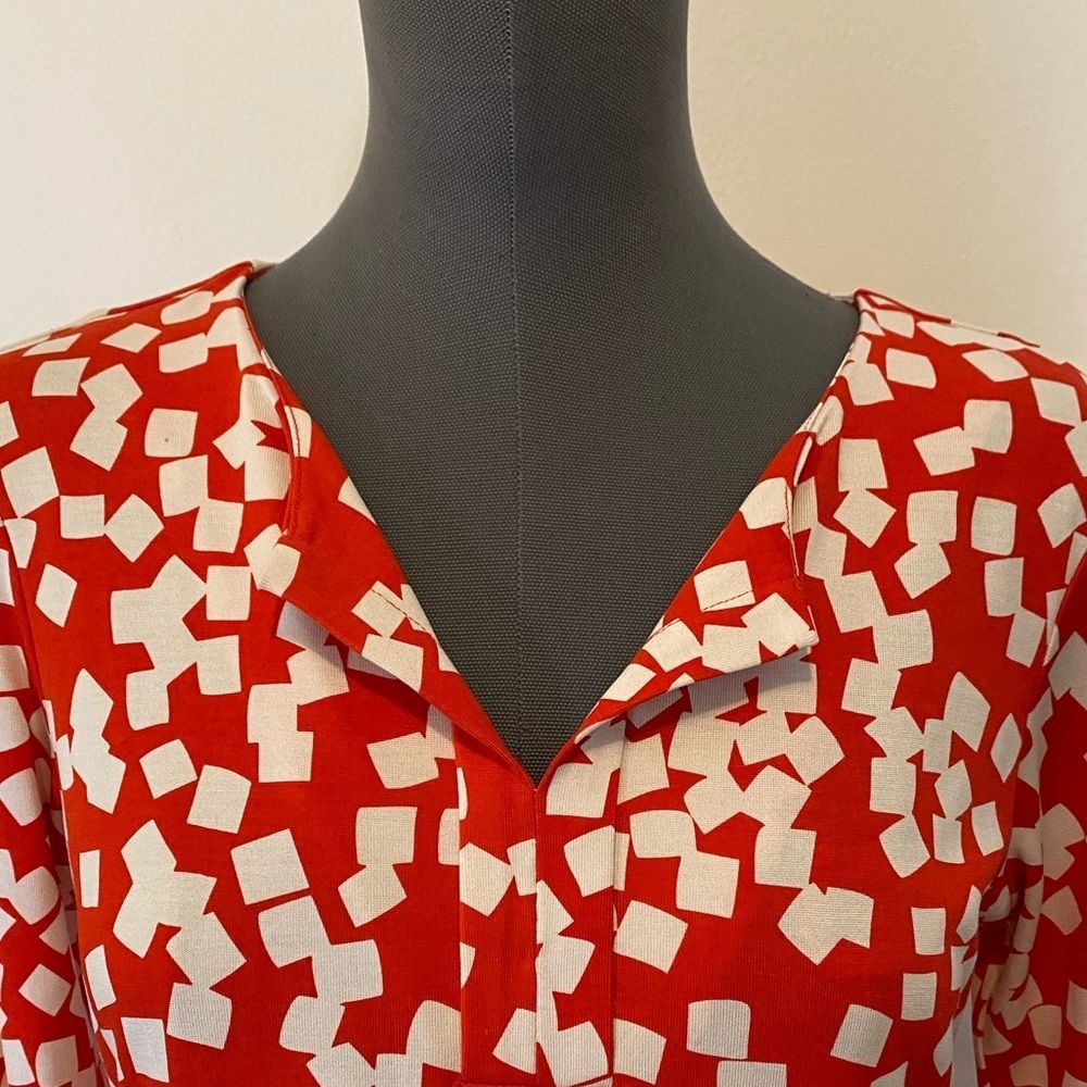 DvF mini shift dress silk 3/4 sleeves 4 - Picture 6 of 7